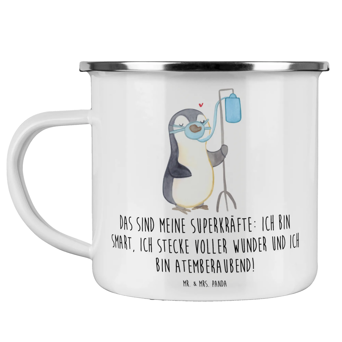 Camping Emaille Tasse Pinguin  Sauerstoff Kaffeepott, Campingtasse, outdoortasse, Emaille Becher, Reisebecher, Tasse Emaille, Haferl, Emaille Tasse, Teebecher, Motivtasse, Outdoor Tasse, reisetasse, Emailletasse, Campingbecher, Teetasse, Outdoor Becher, emaillebecher, metallbecher, wandertasse, Blechtasse, wanderbecher, becher emaille, Pott, blechbecher, Sauerstoffgerät, Pinguin, Sauerstofftherapie