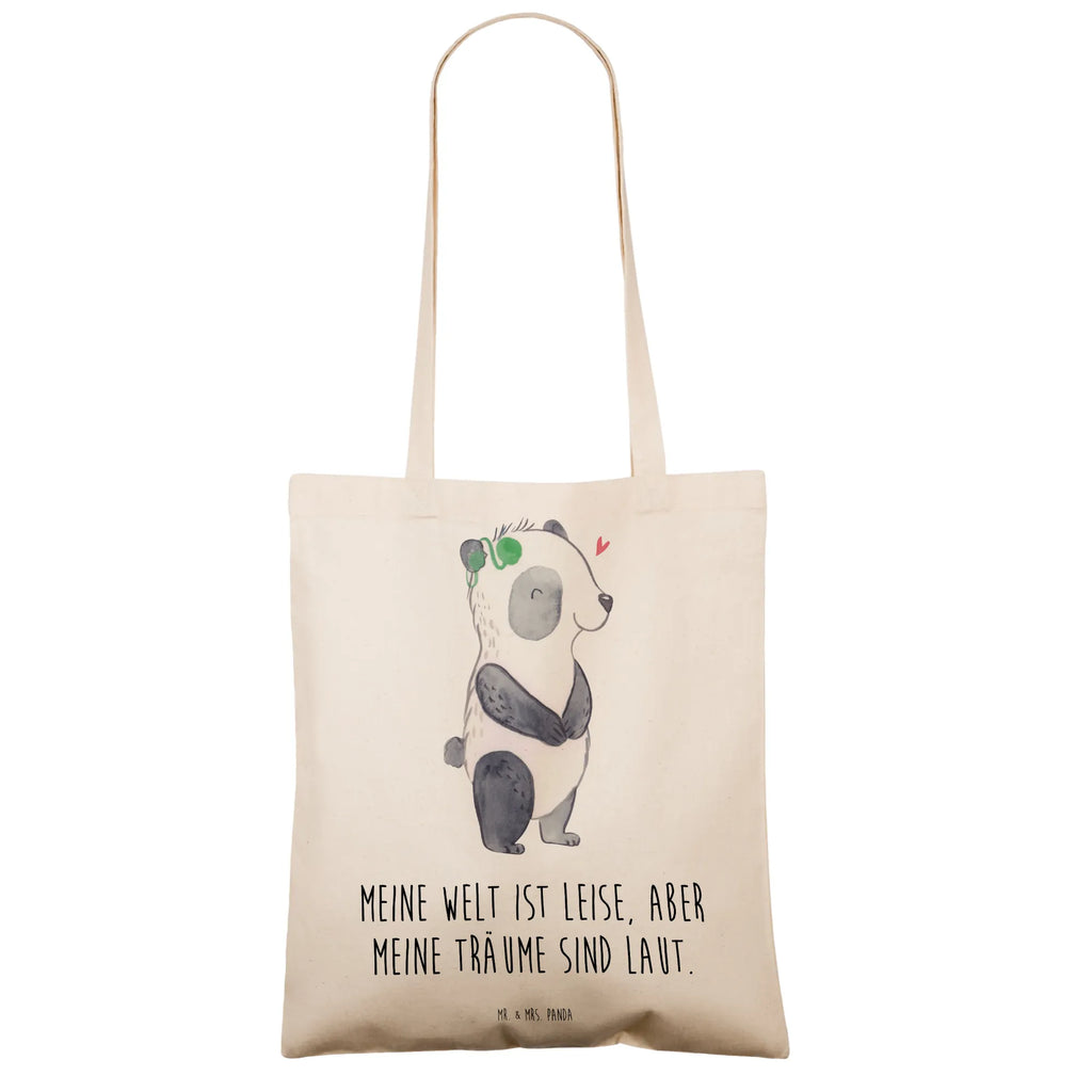 Torba Panda Głuchy Stoffbeutel, Strandtasche, Tasche, Beuteltasche, Laptoptasche, Badetasche, Einkaufstasche, Jutetasche, Jutebeutel, Umhängetasche, Schultertasche, Beutel, Tragetasche, Einkaufstüte, Stofftasche, Shopper, Panda, ertaubt, Cochlea Implantat, gehörlos