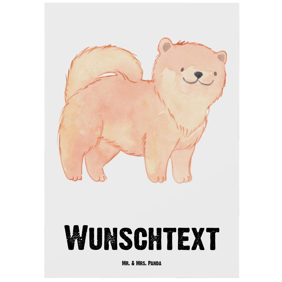 Personalised postcard Chow Chow Lifesaver Dog, dog breed, purebred dog, dog owner, gift, animal lover, giving, puppy