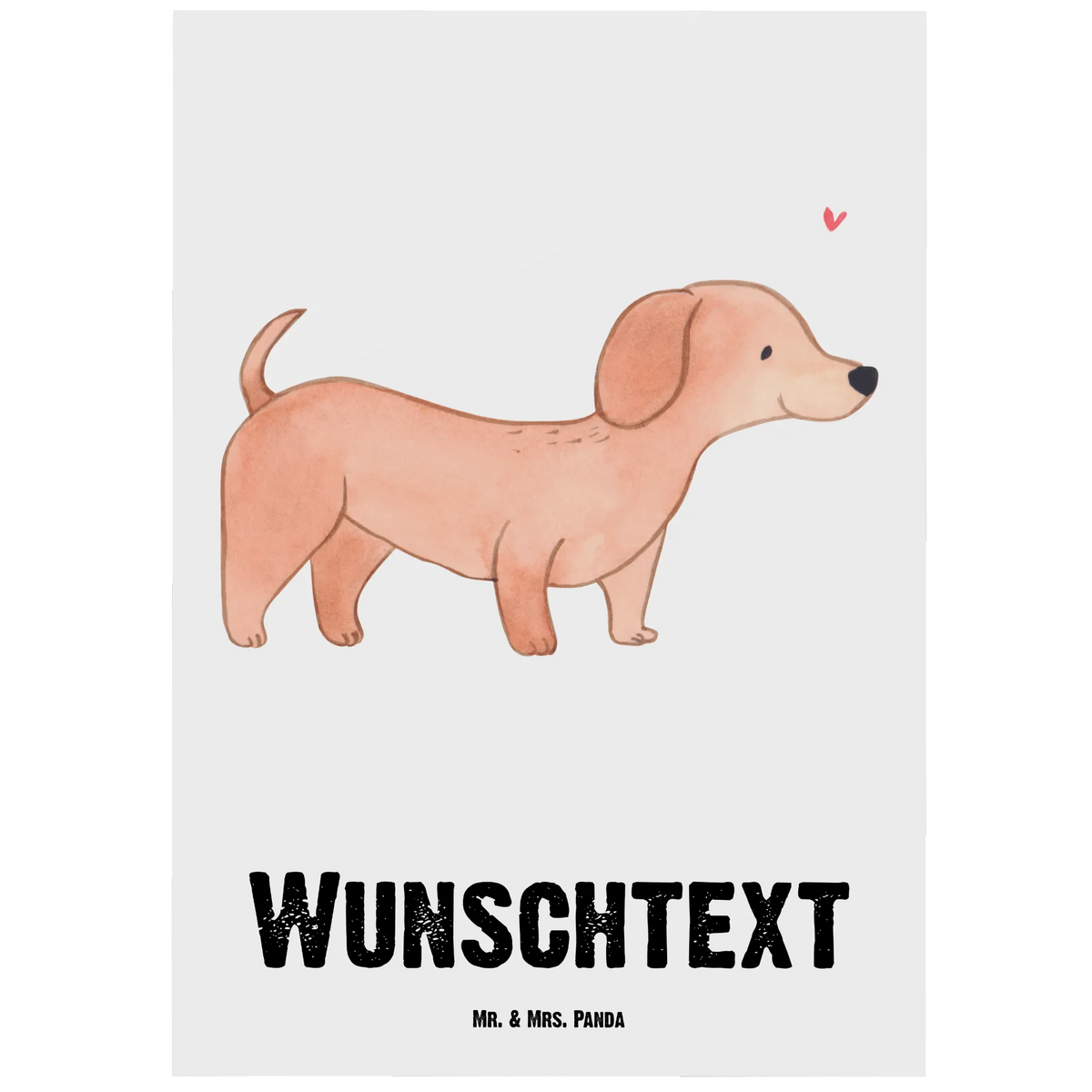 Personalised postcard Dachshund Shorthaired Dachshund Lifesaver gift, animal lover, giving, dog breed, purebred dog, dog owner, puppy