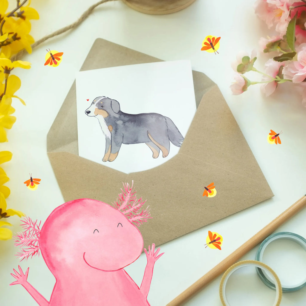 Personalised greetings card Bernese Mountain Dog Moment Dog, dog breed, purebred dog, dog owner, gift, animal lover, giving, puppy