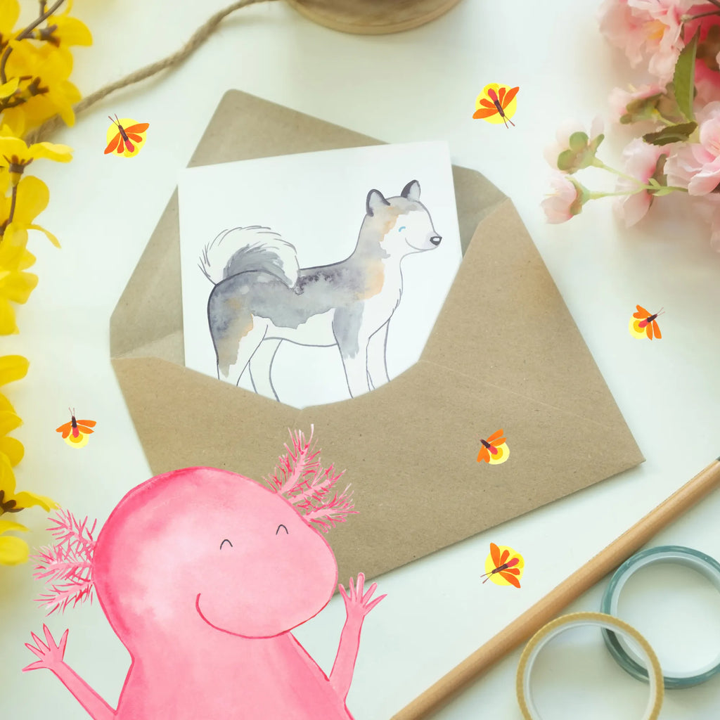 Personalised greetings card Siberian Husky Moment Dog, dog breed, purebred dog, dog owner, gift, animal lover, giving, puppy