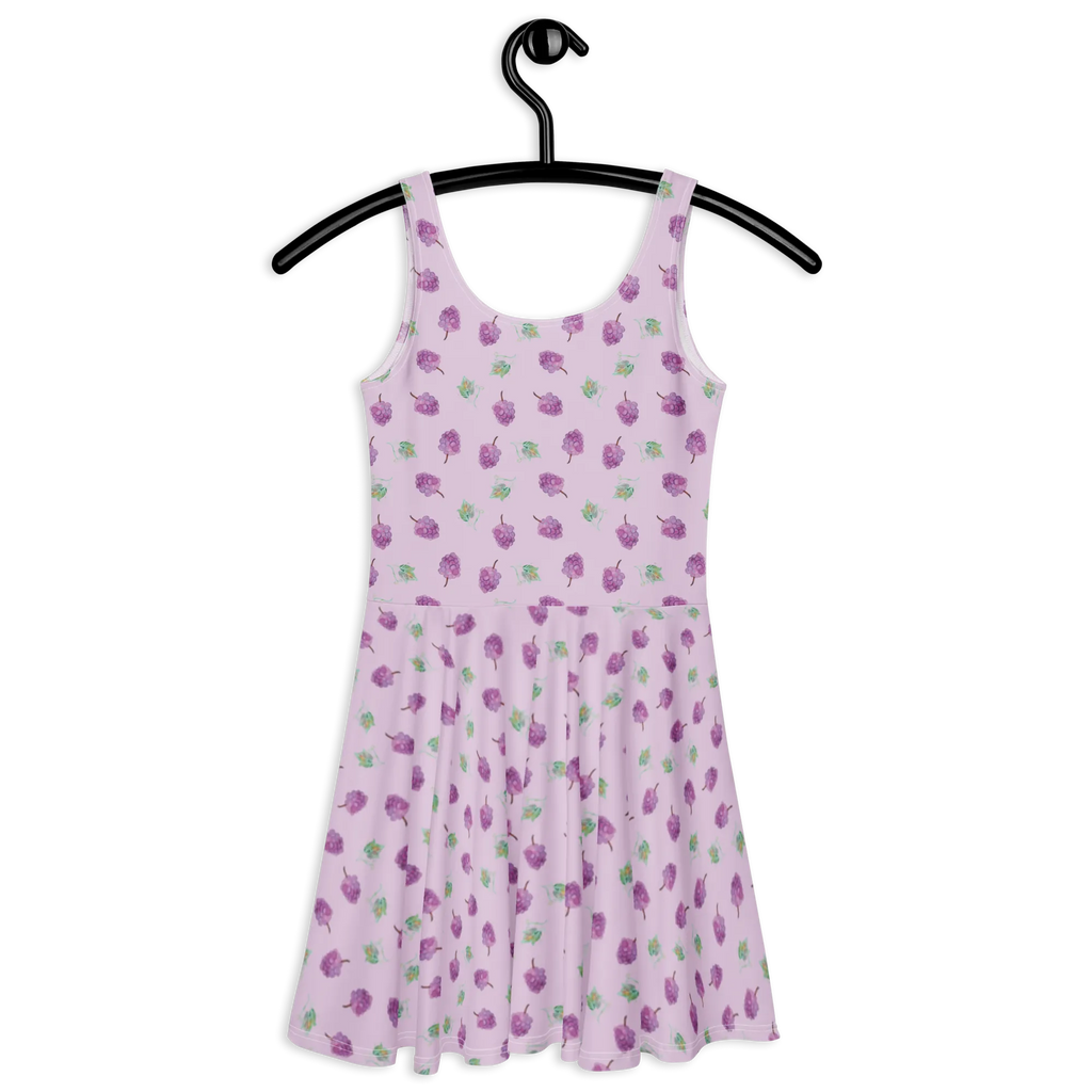 Sommerkleid Wein Trauben Muster Kleid, Sommerkleid, Skaterkleid, Wein Muster, Weintrauben, Weinreben, Weintrauben Muster, Wein