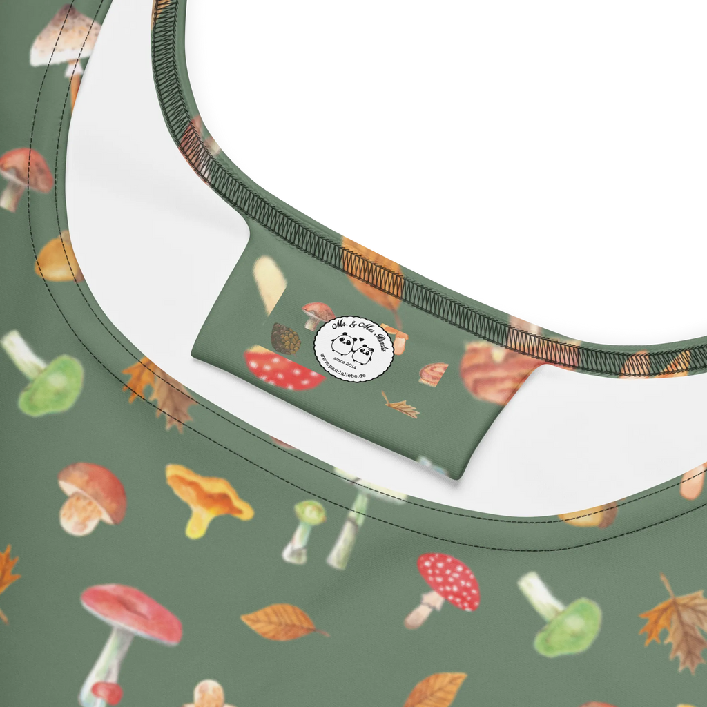 Sommerkleid Pilz Wald Muster Kleid, Sommerkleid, Skaterkleid, Wald, Laub Muster, Pilz Muster, Pilze