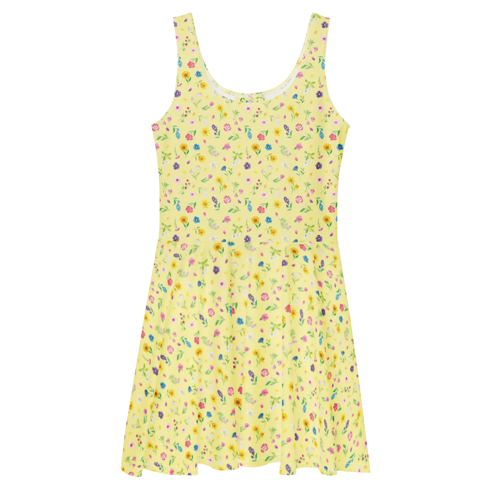 Sukienka letnia Kolorowe łąka kwiatowa Kleid, Sommerkleid, Skaterkleid, Blumen Muster, Blumenwiese, Flower Power, Wildblumen Muster, Blumenmädchen