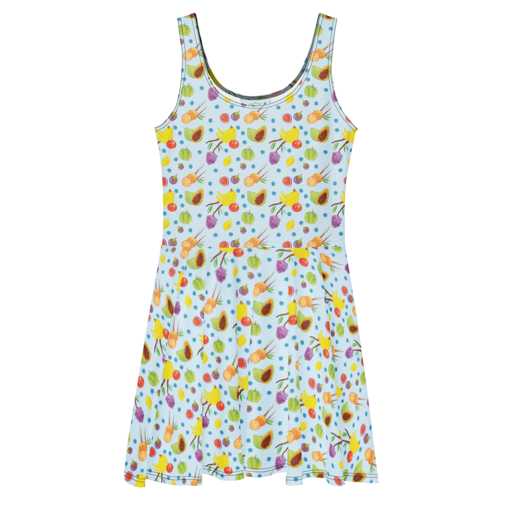 Sommerkleid Obst Korb Muster Sommerkleid, Kleid, Skaterkleid, Obst Muster, Frucht Muster, Obstkorb, Früchte