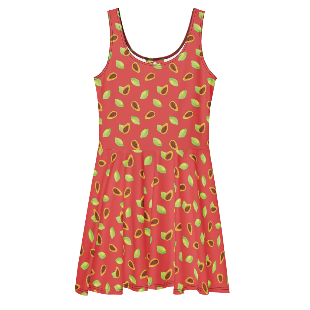 Sukienka letnia Owoce papaja Sommerkleid, Kleid, Skaterkleid, Papapya Muster, Obst Muster, Papayas