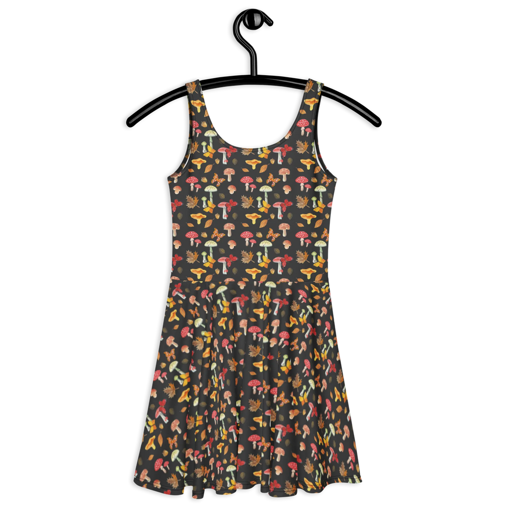 Sommerkleid Pilze Schmetterlinge Muster Kleid, Skaterkleid, Sommerkleid, Schmetterlinge, Nachtfalter, Pilze, Schmetterling Muster, Pilz Muster