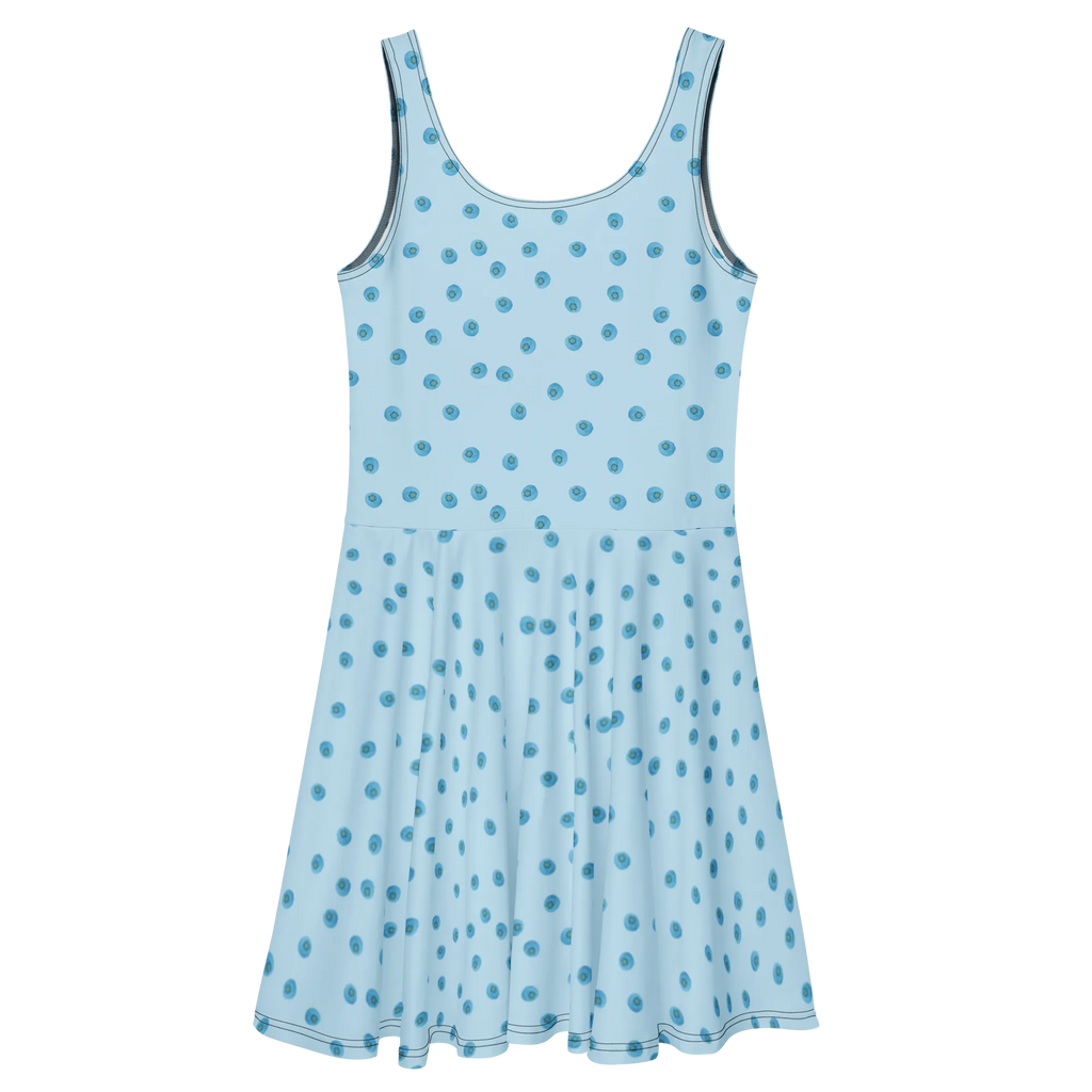 Sukienka letnia Niebieskie Borówki Sommerkleid, Skaterkleid, Kleid, Blaubeeren Muster, Blueberries, Heidelbeeren Muster