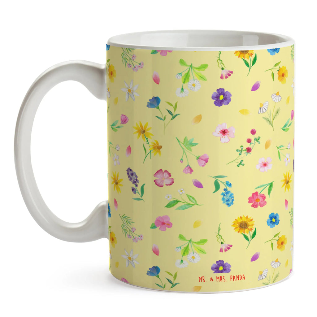 Tasse Bunte Blumenwiese Muster Teetasse, Tasse mit Zitaten, Porzellantasse, Keramiktasse, Tasse mit Motiven, Geschenktasse, Bürotasse, Kaffeetasse, Tasse, Flower Power, Wildblumen Muster, Blumenwiese, Blumenmädchen, Blumen Muster