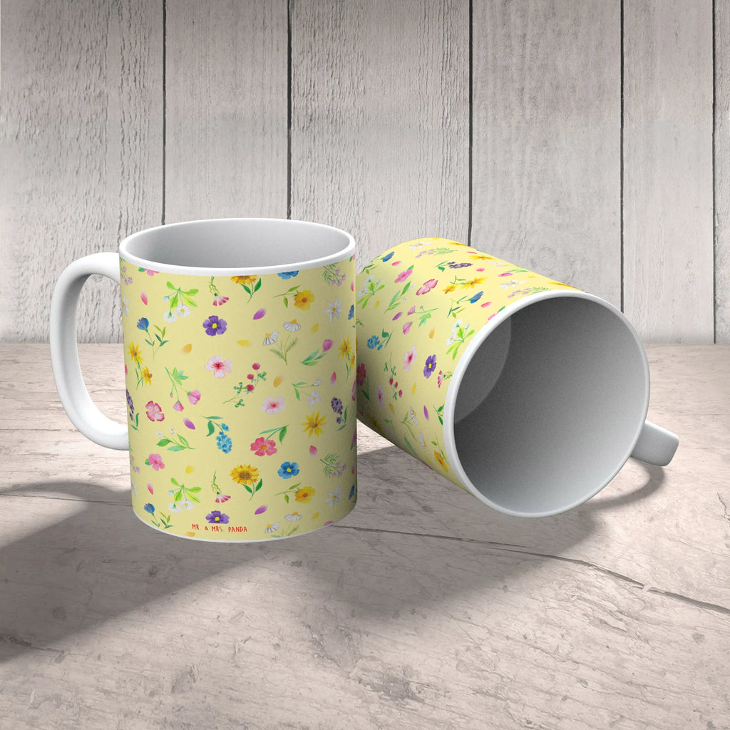 Tasse Bunte Blumenwiese Muster Teetasse, Tasse mit Zitaten, Porzellantasse, Keramiktasse, Tasse mit Motiven, Geschenktasse, Bürotasse, Kaffeetasse, Tasse, Flower Power, Wildblumen Muster, Blumenwiese, Blumenmädchen, Blumen Muster