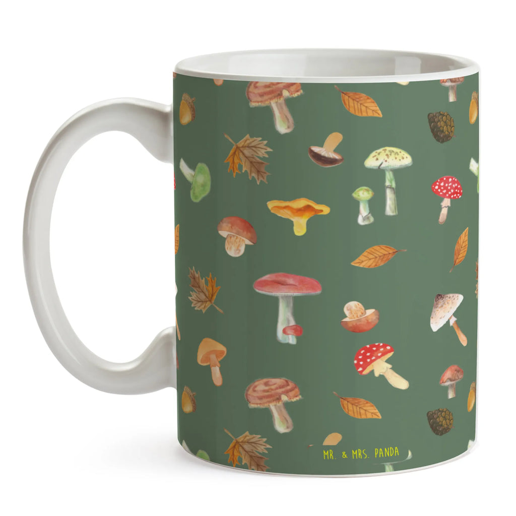Kubek Grzyb las Porzellantasse, Tasse mit Zitaten, Keramiktasse, Teetasse, Tasse mit Motiven, Geschenktasse, Kaffeetasse, Bürotasse, Tasse, Laub Muster, Pilze, Wald, Pilz Muster
