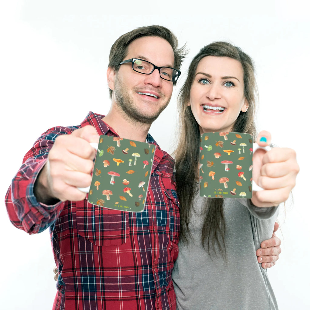 Kubek Grzyb las Porzellantasse, Tasse mit Zitaten, Keramiktasse, Teetasse, Tasse mit Motiven, Geschenktasse, Kaffeetasse, Bürotasse, Tasse, Laub Muster, Pilze, Wald, Pilz Muster