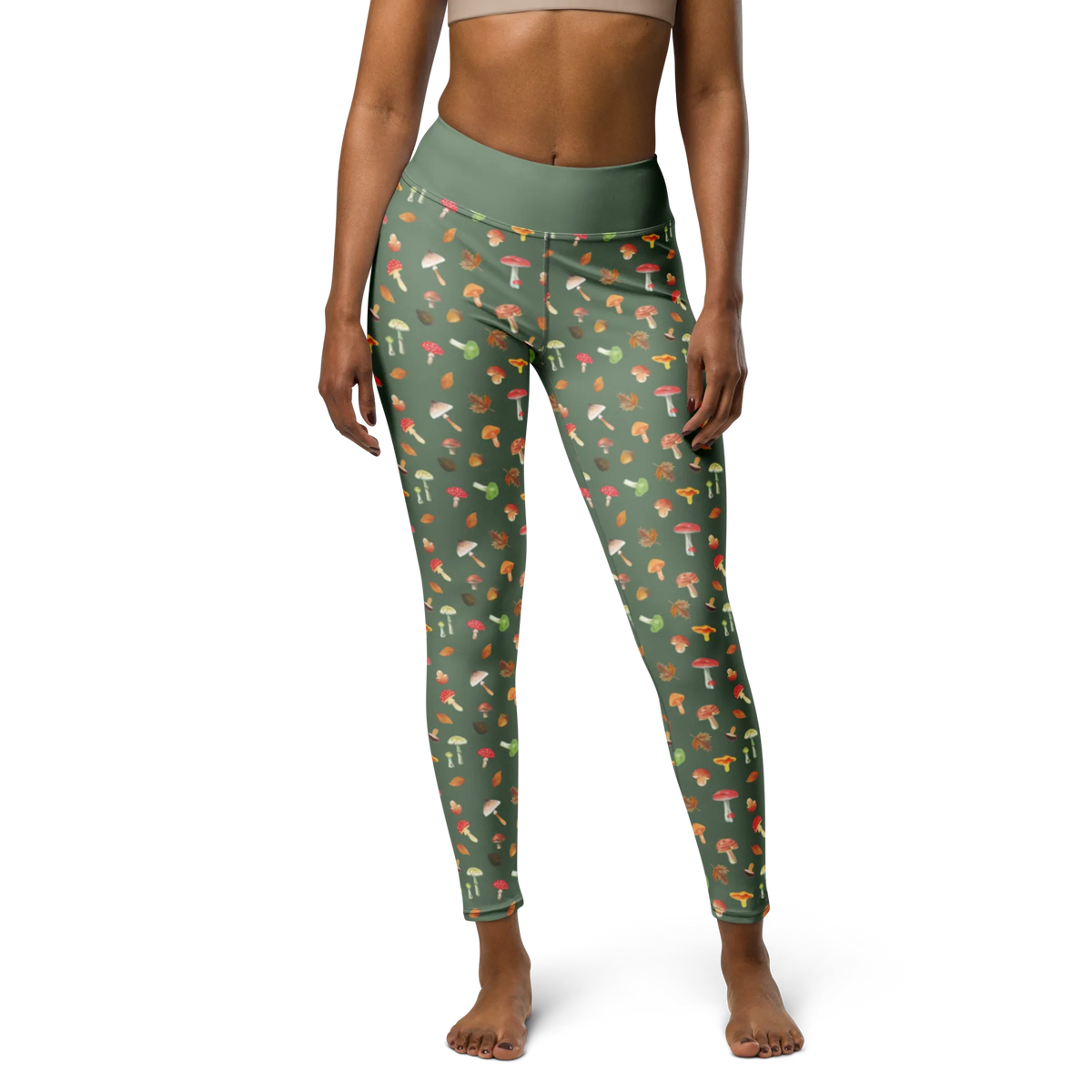 Spodnie do jogi Grzyb las Sport-Tights, Bunte Leggings, Sportleggings, Yogahose, Damen-Leggings, Fitnesshose, Trainingshose, Sportpants, Gym-Hose, Yogatights, Yoga-Leggins, Pilates-Hose, Sport-Leggings, Yogaleggings, Sport-Hose, Leggings, Damen Sporthose, Stretchhose, Sport Tights Damen, High-Waist-Leggings, Sporthose, Tights, Fitness-Leggings, Leggins, Yoga-Leggings, Gym-Leggings, Funktionshose, Yoga-Hose, Tights Damen, High-Waist-Hose, Wald, Pilz Muster, Pilze, Laub Muster