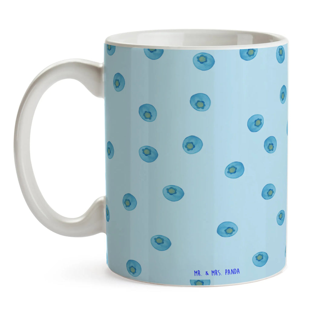 Kubek Niebieskie Borówki Tasse mit Motiven, Tasse, Geschenktasse, Teetasse, Bürotasse, Porzellantasse, Kaffeetasse, Keramiktasse, Tasse mit Zitaten, Heidelbeeren Muster, Blaubeeren Muster, Blueberries