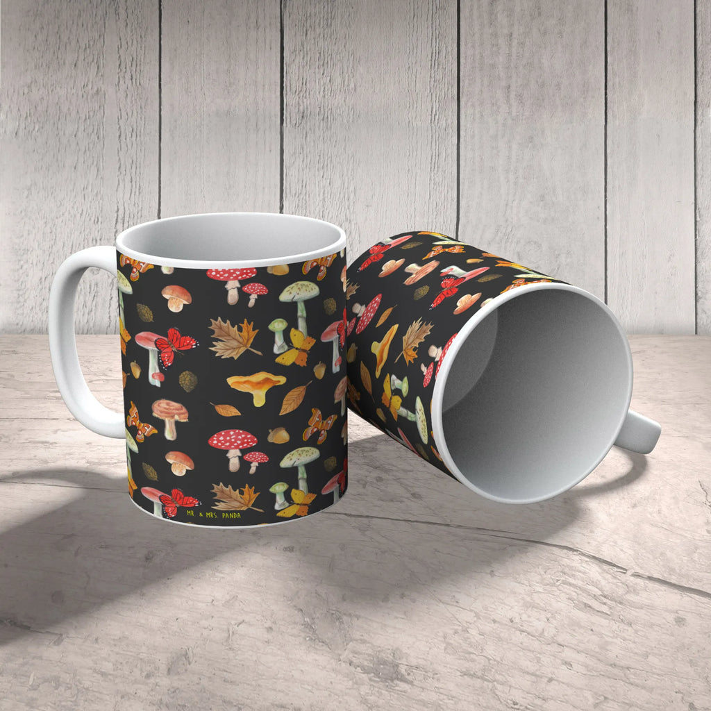 Kubek Grzyby motyle Kaffeetasse, Teetasse, Tasse mit Motiven, Tasse, Bürotasse, Keramiktasse, Geschenktasse, Porzellantasse, Tasse mit Zitaten, Pilz Muster, Schmetterling Muster, Nachtfalter, Schmetterlinge, Pilze