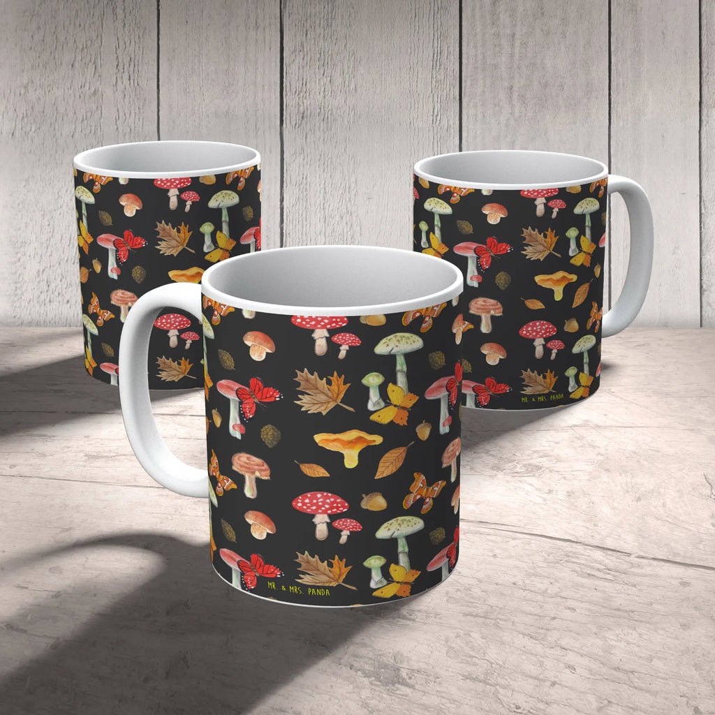 Kubek Grzyby motyle Kaffeetasse, Teetasse, Tasse mit Motiven, Tasse, Bürotasse, Keramiktasse, Geschenktasse, Porzellantasse, Tasse mit Zitaten, Pilz Muster, Schmetterling Muster, Nachtfalter, Schmetterlinge, Pilze