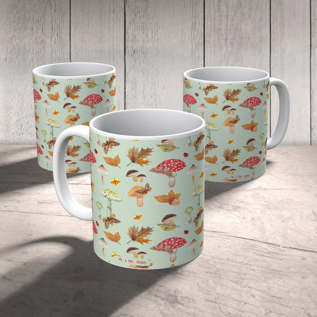 Kubek Jesień Grzyby Porzellantasse, Teetasse, Bürotasse, Tasse mit Zitaten, Geschenktasse, Kaffeetasse, Tasse, Tasse mit Motiven, Keramiktasse, Herbstwald, Pilze, Schmetterlings Muster, Pilz Muster, Wald