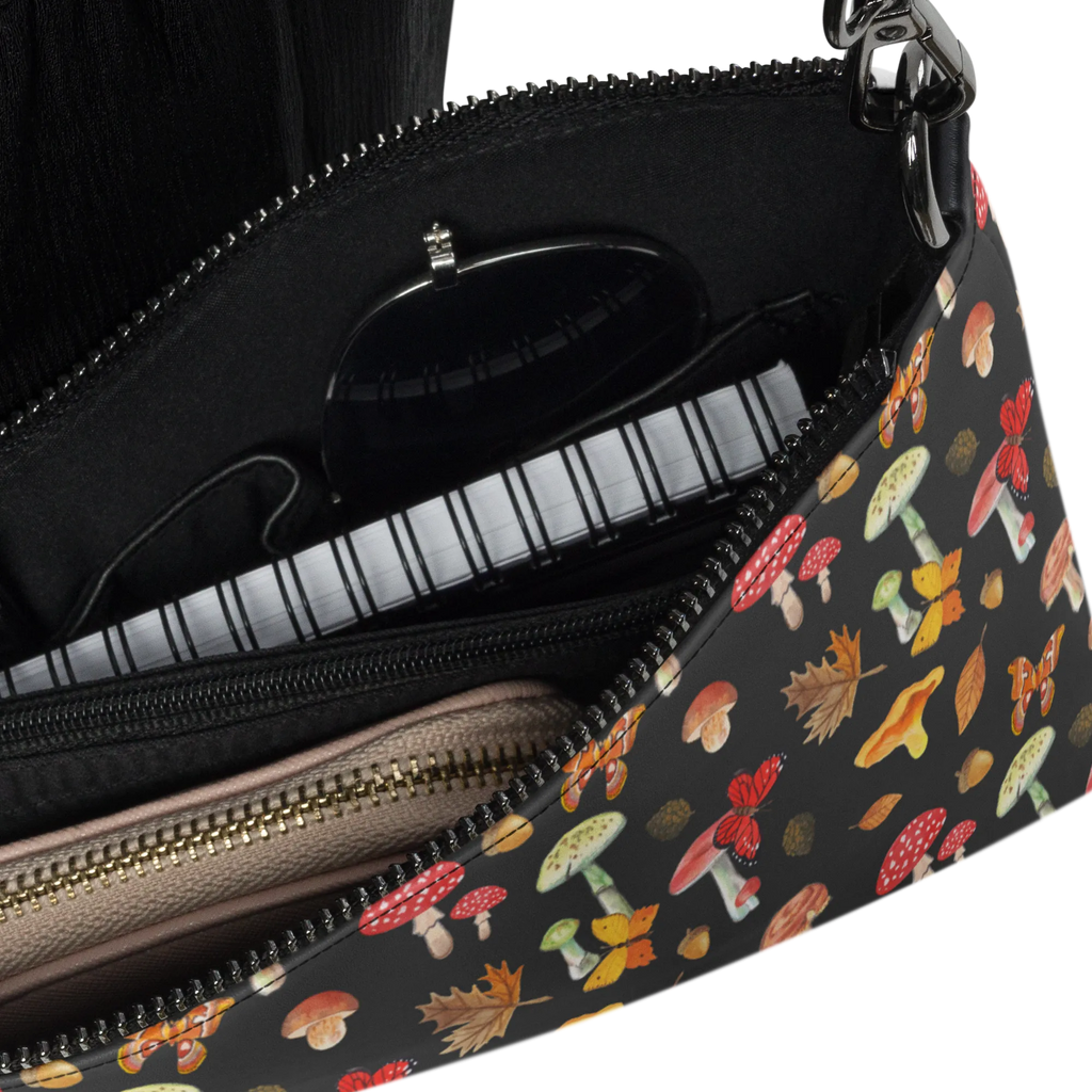 Handbag Mushrooms Butterflies crossbody bag, women's handbags, clutch, shoulder bag, messenger bag, designer handbag, tote bag, purse, handbag, satchel, fashion bags, leather handbag