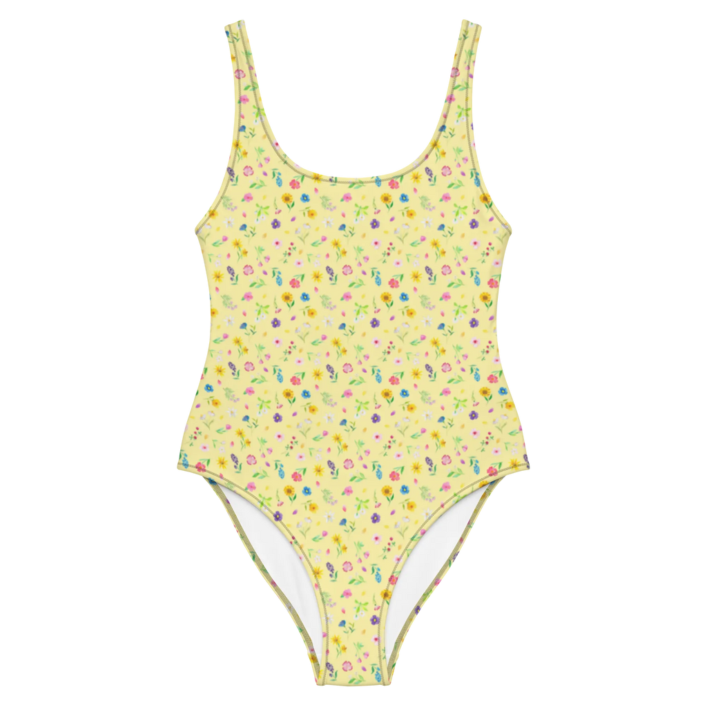 Strój kąpielowy Kolorowe łąka kwiatowa Swimsuit, Badeanzug, Rückenfreier Badeanzug, Luxus-Bademode, Bademode, Badebekleidung, Blumenwiese, Flower Power, Blumenmädchen, Wildblumen Muster, Blumen Muster