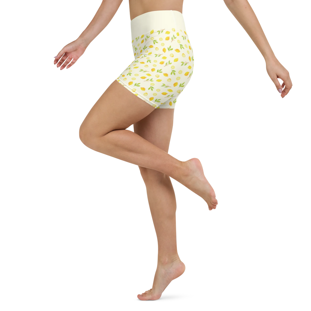 Yoga Shorts Frische Zitronen Muster Yoga Shorts, Sporthose, Yoga Shorts Damen, Yogashorts, Sportshorts Damen, Sportbekleidung, Fitnesshose, Sportshorts, Yogabekleidung, Zitronen Muster, Zitrone, Zitrusfrüchte Muster