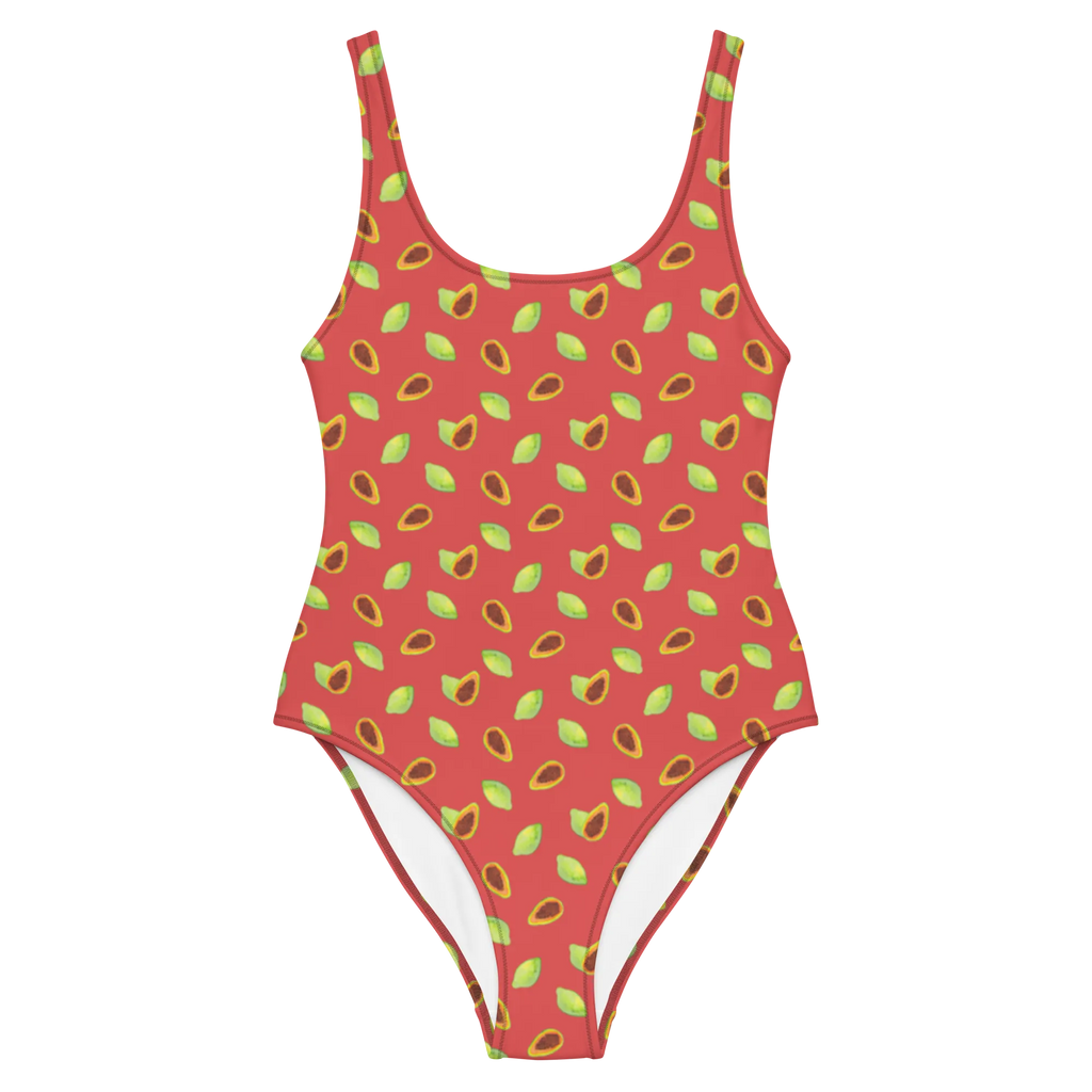 Strój kąpielowy Owoce papaja Bademode, Luxus-Bademode, Rückenfreier Badeanzug, Swimsuit, Badebekleidung, Badeanzug, Papayas, Papapya Muster, Obst Muster