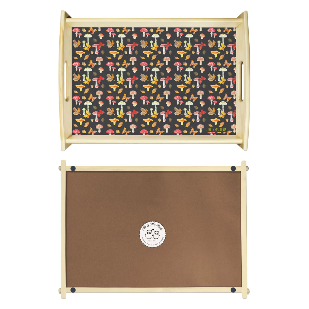 Serviertablett Pilze Schmetterlinge Muster Dekotablett, Tablett, Frühstückstablett, Serviertablett, Holztablett, Küchentablett, Pilze, Schmetterlinge, Pilz Muster, Schmetterling Muster, Nachtfalter