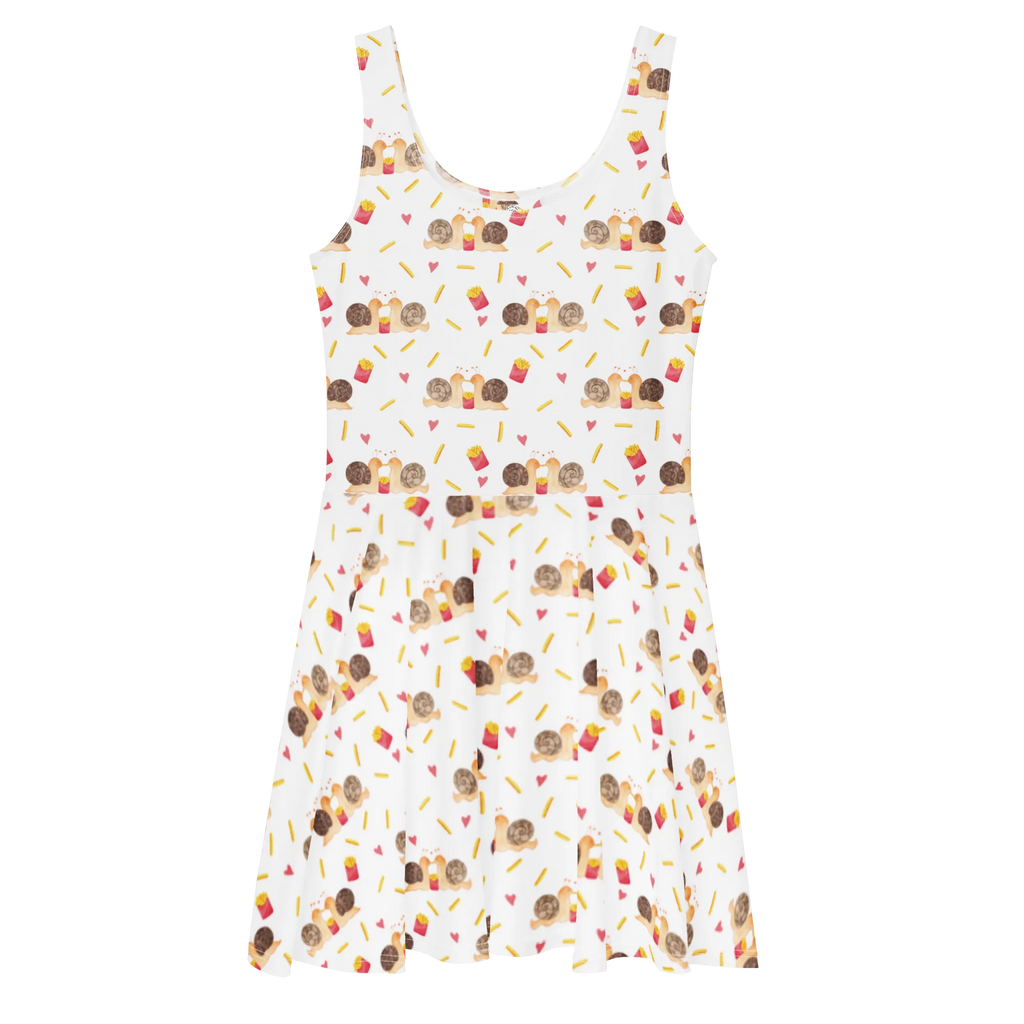 Sommerkleid Schnecken Liebe Muster Skaterkleid, Kleid, Sommerkleid, Liebe, Partner, Freund, Freundin, Ehemann, Ehefrau, Heiraten, Verlobung, Heiratsantrag, Liebesgeschenk, Jahrestag, Hocheitstag