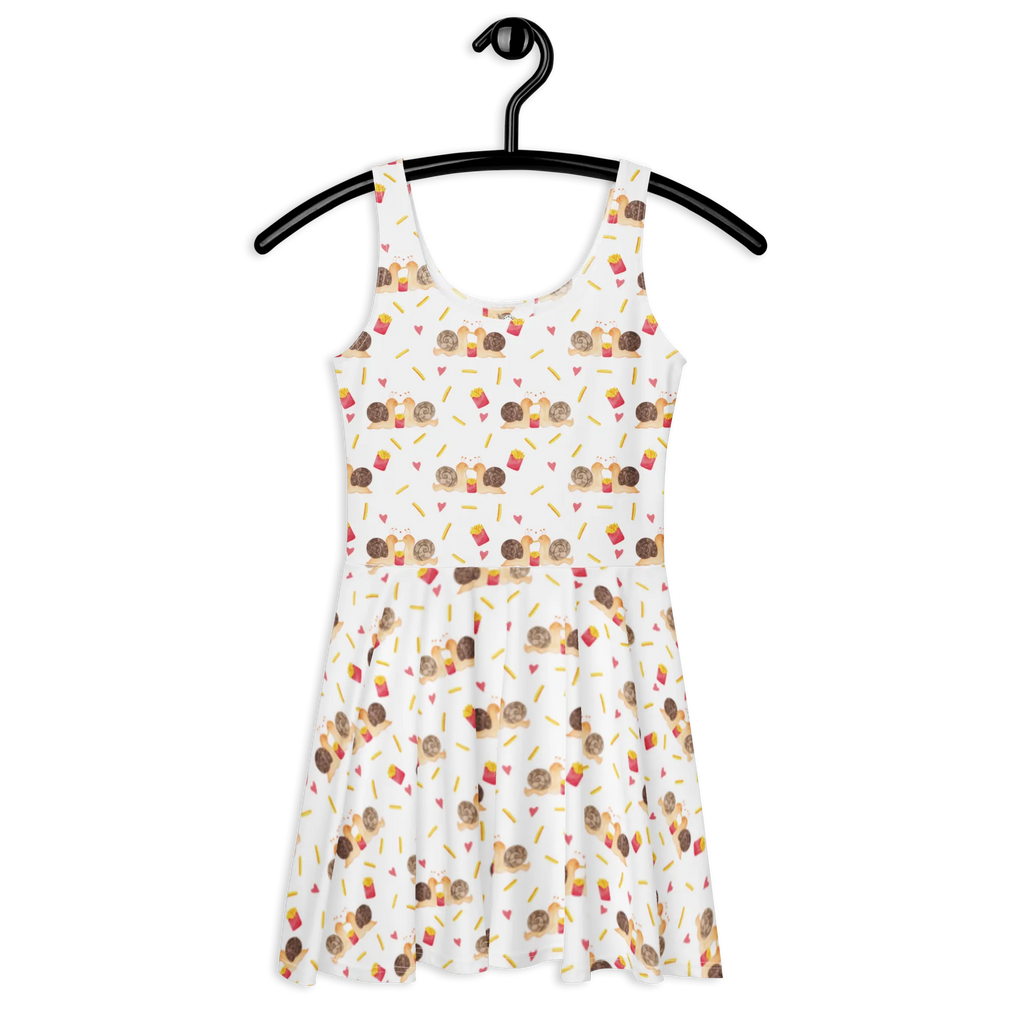 Sommerkleid Schnecken Liebe Muster Skaterkleid, Kleid, Sommerkleid, Liebe, Partner, Freund, Freundin, Ehemann, Ehefrau, Heiraten, Verlobung, Heiratsantrag, Liebesgeschenk, Jahrestag, Hocheitstag