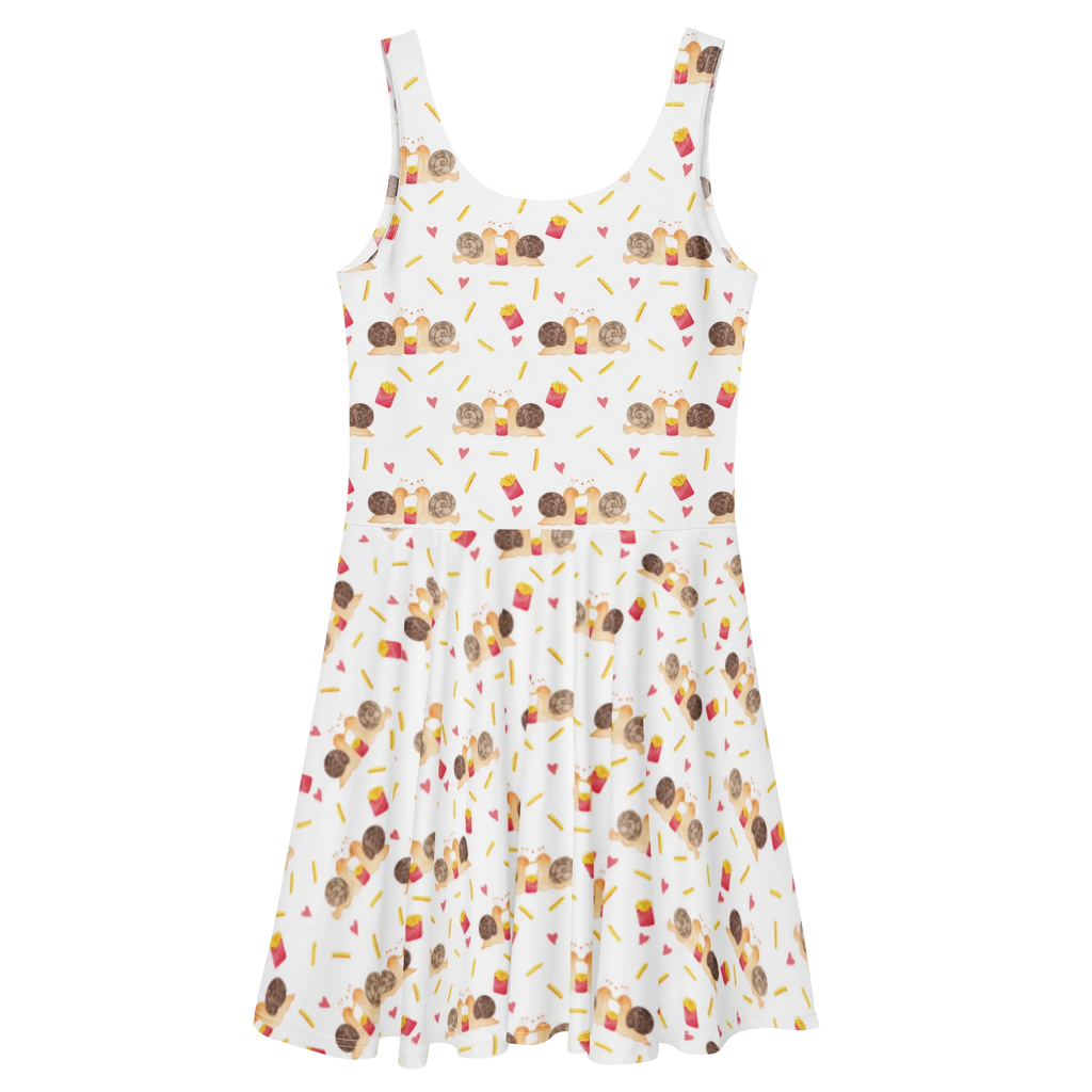 Sommerkleid Schnecken Liebe Muster Skaterkleid, Kleid, Sommerkleid, Liebe, Partner, Freund, Freundin, Ehemann, Ehefrau, Heiraten, Verlobung, Heiratsantrag, Liebesgeschenk, Jahrestag, Hocheitstag