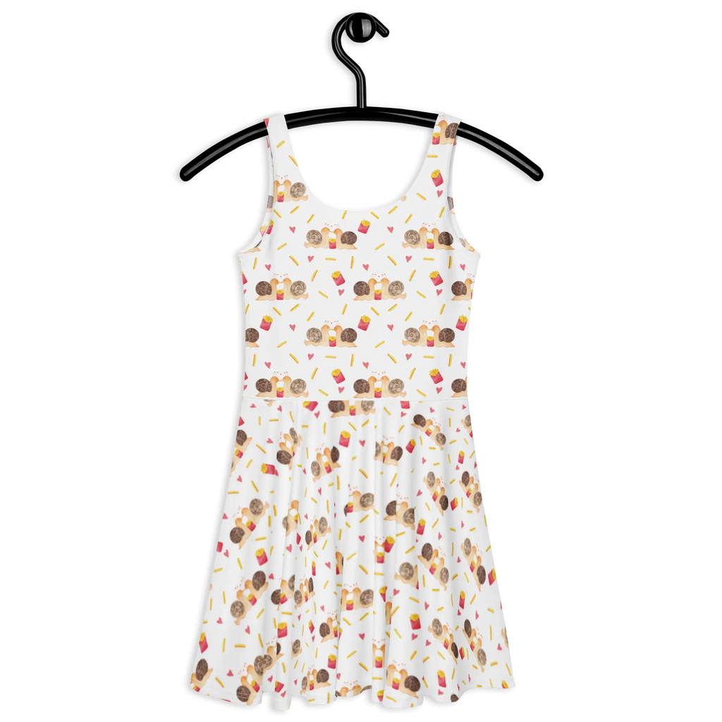 Sommerkleid Schnecken Liebe Muster Skaterkleid, Kleid, Sommerkleid, Liebe, Partner, Freund, Freundin, Ehemann, Ehefrau, Heiraten, Verlobung, Heiratsantrag, Liebesgeschenk, Jahrestag, Hocheitstag