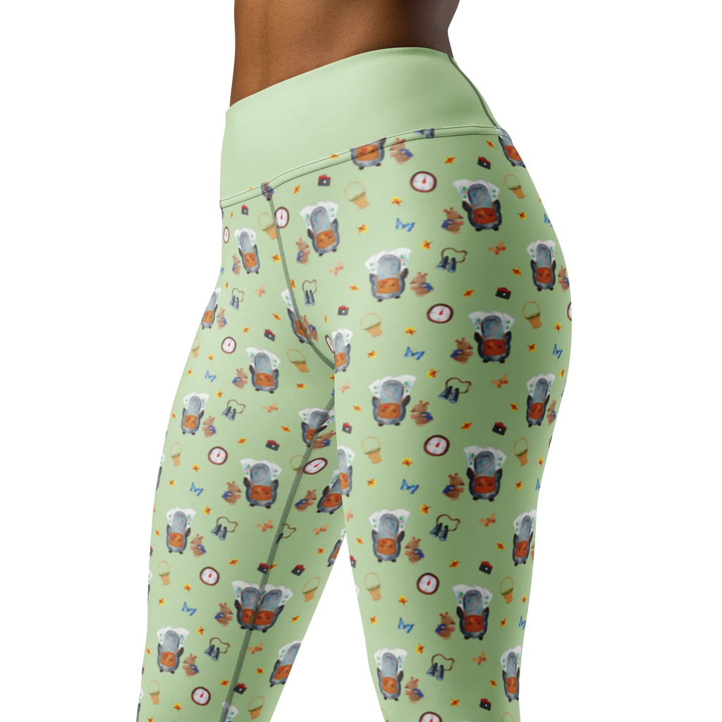 Spodnie do jogi Pingwin i Mysz Wędrowcy Yogapants, Yogaleggings, Yogaleggins, Yogahose Damen, Yogahose, Frauen, Yogahose Mädchen, Yogahose Kinder, Yogahose Herren, Yogahose Männer, Pinguin, Pinguine, Abenteurer, Abenteuer, Roadtrip, Ausflug, Wanderlust, wandern