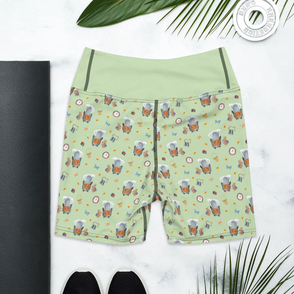 Szorty do jogi Pingwin i Mysz Wędrowcy Yoga Shorts, Yogashorts, Sporthose, Sportshorts, Fitnesshose, Sportshorts Damen, Yoga Shorts Damen, Yogabekleidung, Sportbekleidung, Pinguin, Pinguine, Abenteurer, Abenteuer, Roadtrip, Ausflug, Wanderlust, wandern
