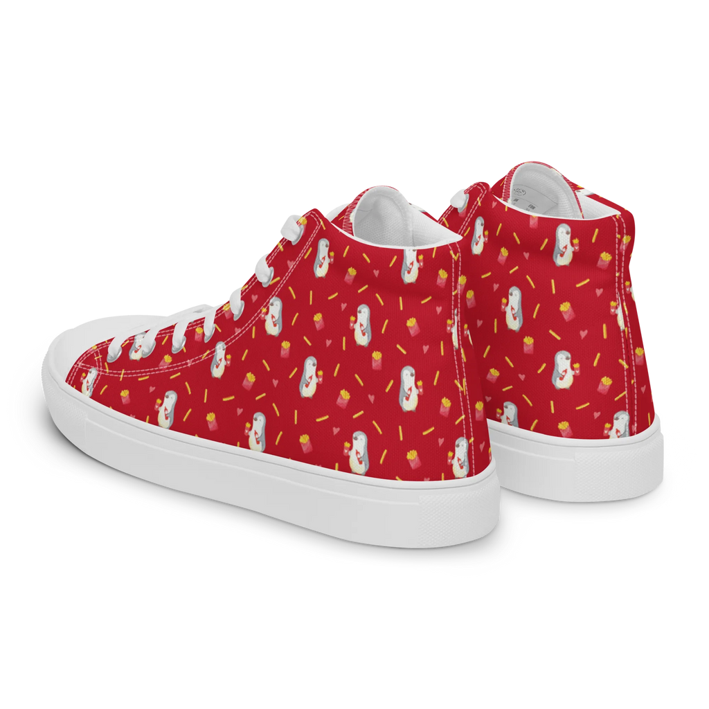 Damen Sneaker Black Edition Pinguin Pommes Muster Sportschuhe Damen, Damen Sneaker, Schuhe Damen Sneaker, Turnschuhe Damen, Damen Turnschuhe, Damen Sportschuhe, Sneaker Damen, Ehemann, Partner, Verlobung, Hocheitstag, Heiratsantrag, Heiraten, Freund, Liebesgeschenk, Freundin, Jahrestag, Ehefrau, Liebe, Liebesbeweis, für Ehemann, Mitbringsel, Geschenk für Frauen, für Männer, Hochzeitstag, Geschenk für Partner, Valentinstag, Geschenk für Freundin