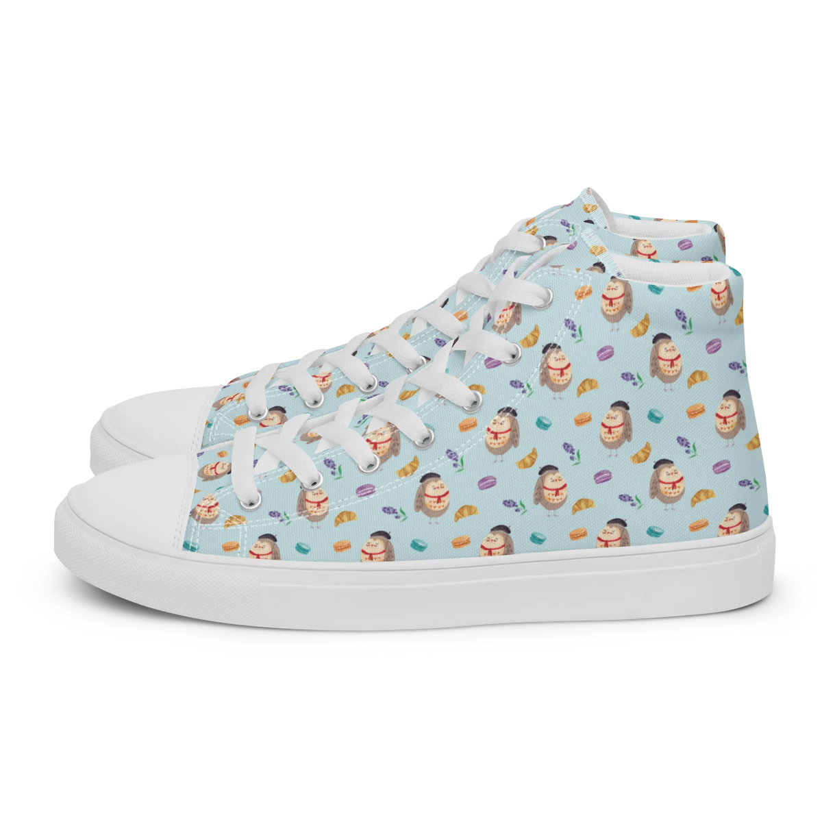Damen Sneaker Eule Frankreich Muster