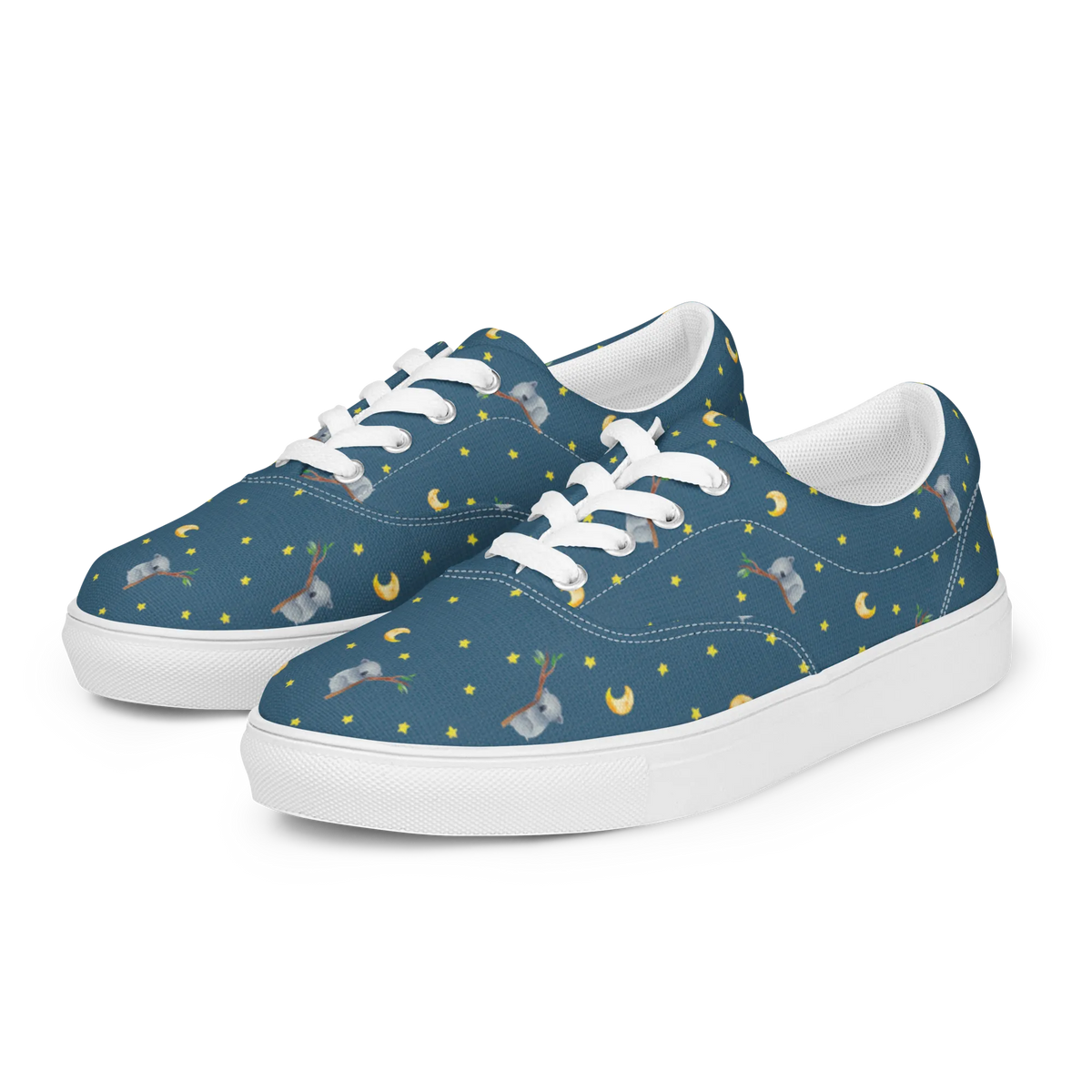 Women's Fabric Shoes koala card, funny sayings, small animals, cute, cute animal motives, good mood, gifts, special gifts, hand drawn, gift ideas, animal lover, bedroom, dreamland, koala bear, sleeping, dream