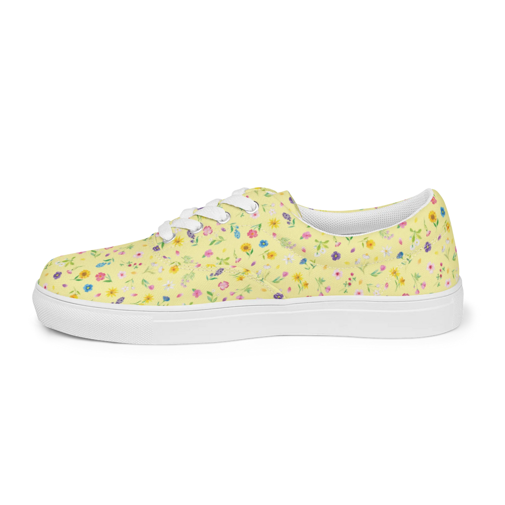 Damen Stoffschuhe Bunte Blumenwiese Muster Blumen Muster, Blumenwiese, Wildblumen Muster, Blumenmädchen, Flower Power