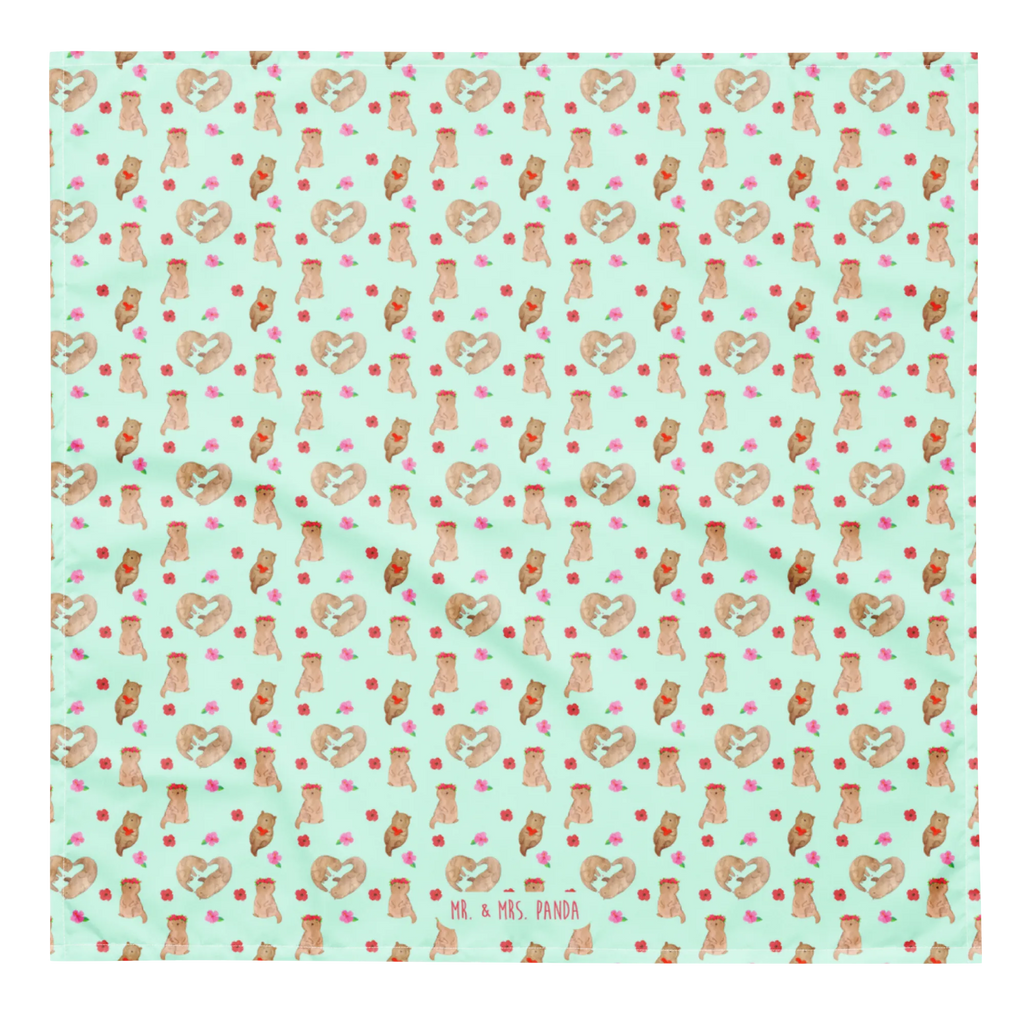 bandana otter Heart Multifunktionstuch, Kopftuch, Bandana kaufen, Bandana Tuch, Design Bandana, Sport Bandana, Bandana, Halstuch, Sportbandana, Otter, Fischotter, Seeotter, Bessere Hälfte, Liebe, gemeinsames Leben, Verlobung, Hochzeitstag, Liebesgeschenk, Love you, Herz, Liebesbeweis, Jahrestag