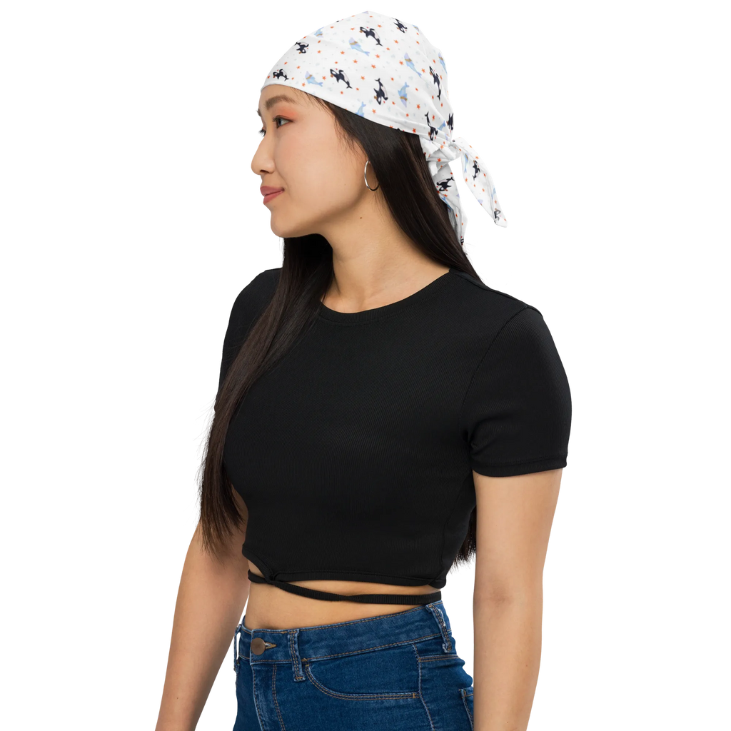 Bandana Orka cylinder Bandana kaufen, Sportbandana, Bandana, Halstuch, Kopftuch, Design Bandana, Multifunktionstuch, Bandana Tuch, Sport Bandana, Meerestiere, Meer, Urlaub, Narwal, Fest, Glitzer, Orca, Konfetti, Glitter, Feier, Geburtstag, Fete, Glückwunsch
