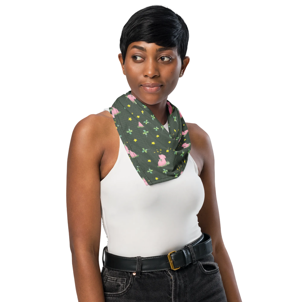 Bandana Schwein Glück Muster Sport Bandana, Multifunktionstuch, Kopftuch, Bandana, Bandana Tuch, Sportbandana, Halstuch, Design Bandana, Bandana kaufen, Tiermotive, Gute Laune, lustige Sprüche, Tiere, Motivation, Sterne, Schwein, Glücksschwein. Glück, Ziele, Träume, Schweinchen, Sernchen, Glücksbringer