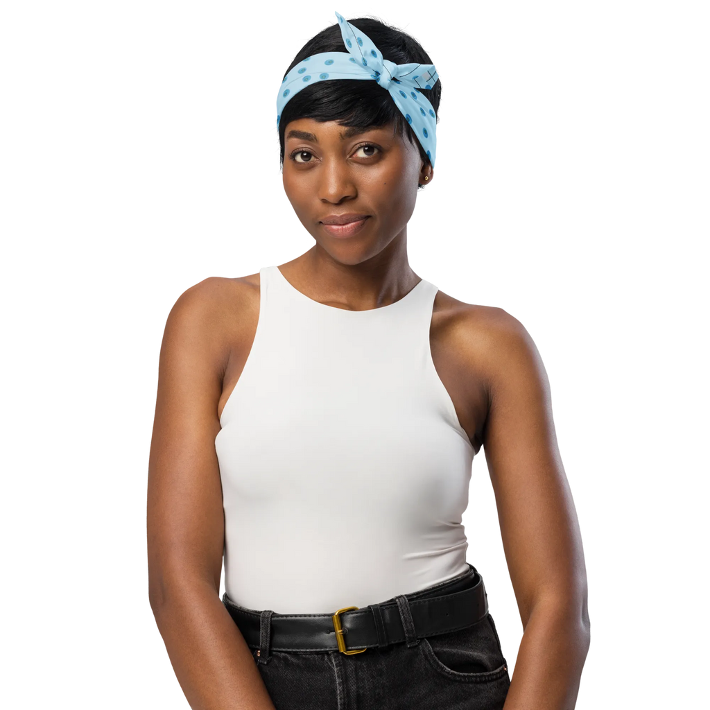 bandana Blue Blueberries Sport Bandana, Design Bandana, Bandana Tuch, Bandana, Bandana kaufen, Sportbandana, Multifunktionstuch, Halstuch, Kopftuch, Heidelbeeren Muster, Blueberries, Blaubeeren Muster