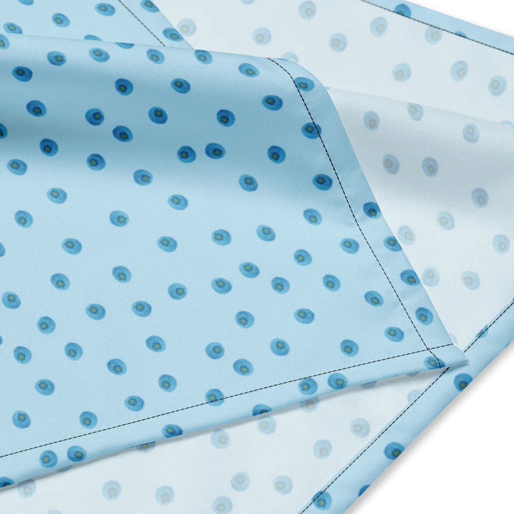 bandana Blue Blueberries Sport Bandana, Design Bandana, Bandana Tuch, Bandana, Bandana kaufen, Sportbandana, Multifunktionstuch, Halstuch, Kopftuch, Heidelbeeren Muster, Blueberries, Blaubeeren Muster