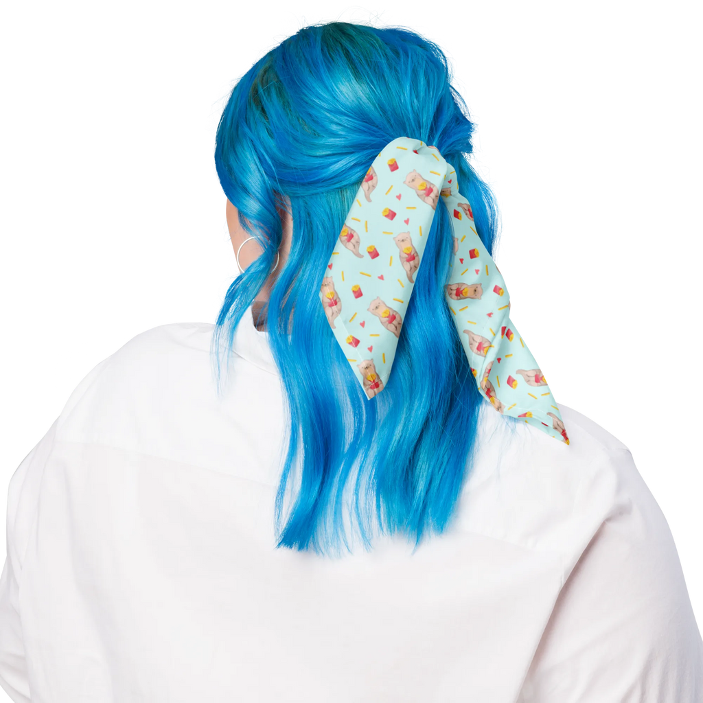 Bandana Wydra Frytki Design Bandana, Bandana kaufen, Sport Bandana, Bandana Tuch, Bandana, Multifunktionstuch, Kopftuch, Halstuch, Sportbandana, Pommes, Otter Muster, Pommes Muster, Otter