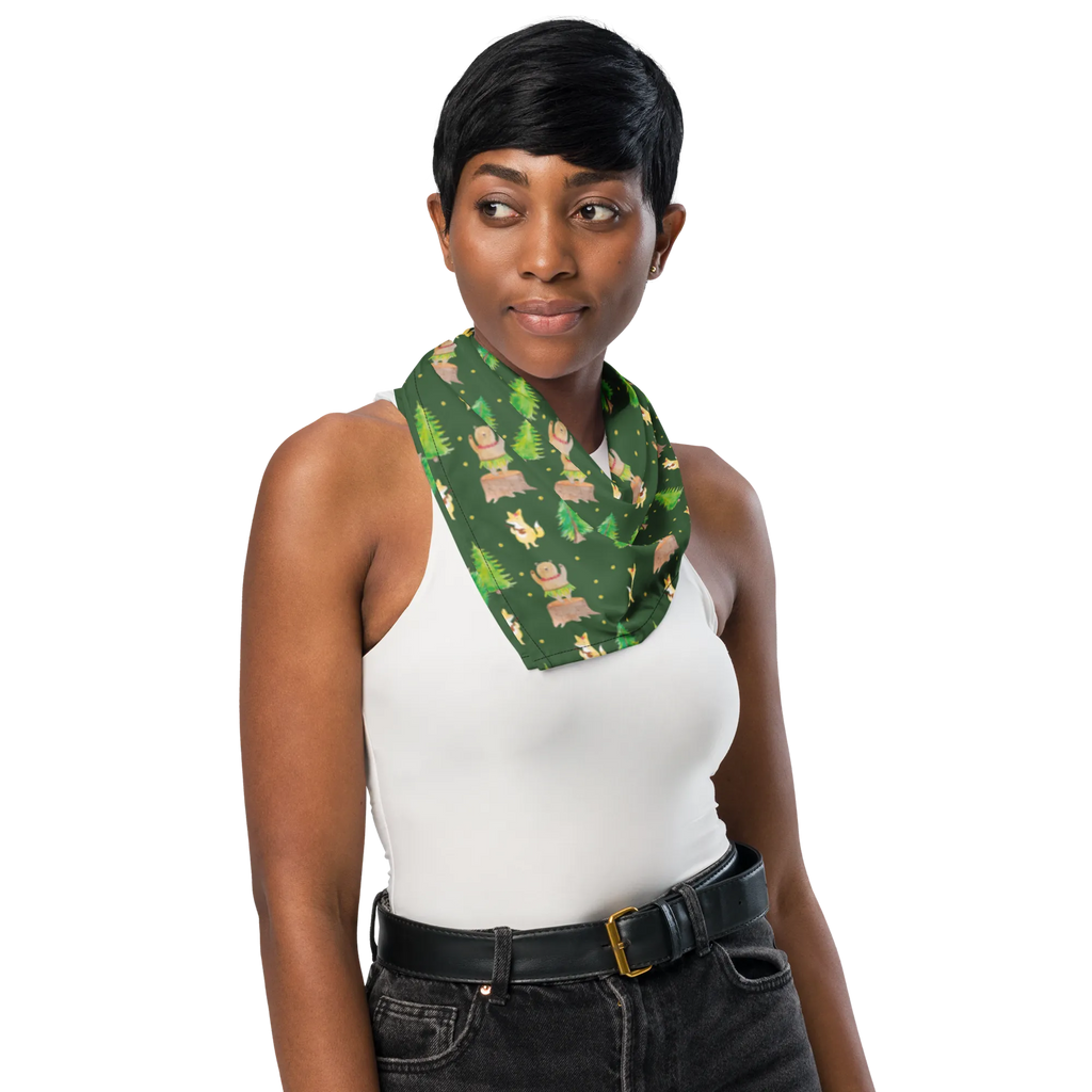 Bandana zwierzęta leśne Aloha Design Bandana, Bandana Tuch, Multifunktionstuch, Bandana, Halstuch, Sport Bandana, Sportbandana, Kopftuch, Bandana kaufen, Tiermotive, Gute Laune, lustige Sprüche, Tiere, Igel, Hase, Musik, Bär, Wald, Aloha, Lachen, Tanzen, Waldtiere, Leben