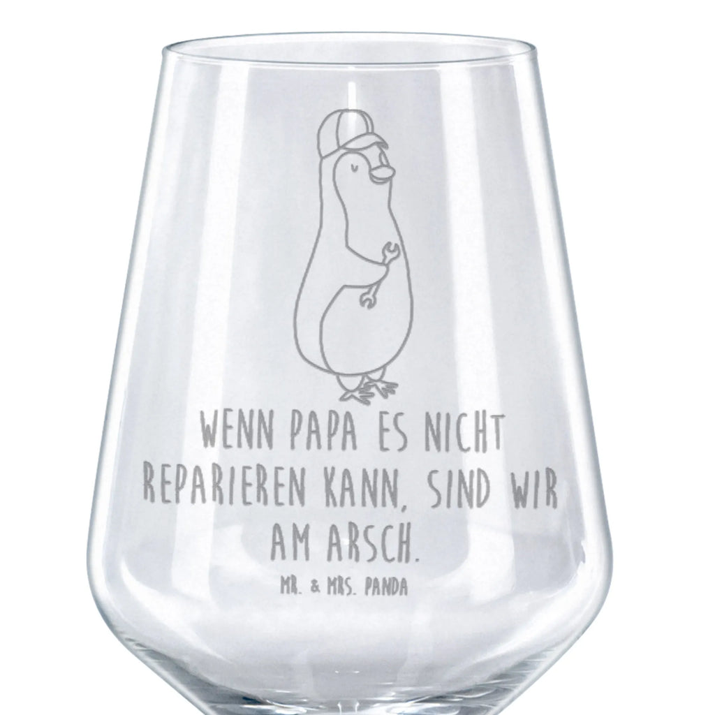 Kieliszek do czerwonego wina Jeśli tata tego nie naprawi, to jesteśmy w dupie Rodzina, Dzień Ojca, Dzień Matki, brat, siostra, mama, tata, babcia, dziadek