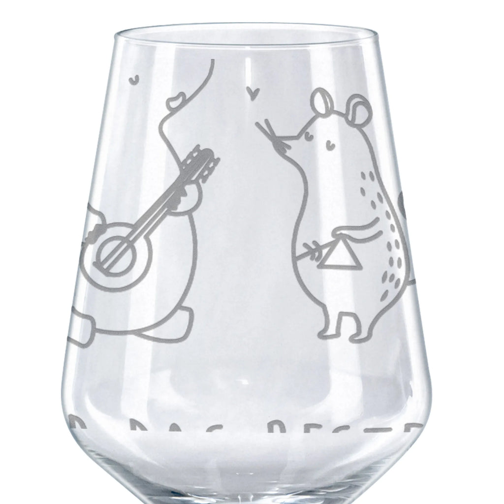 Red Wine Glass Big tape small animals, cute, funny, cute animal motives, hand drawn, small world, funny sayings, good mood, happy, gifts, gift ideas, special gifts, animal lover, card, musicians, elephant, dolphin, dog, penguin, guitar, triangle, mouse, band, music