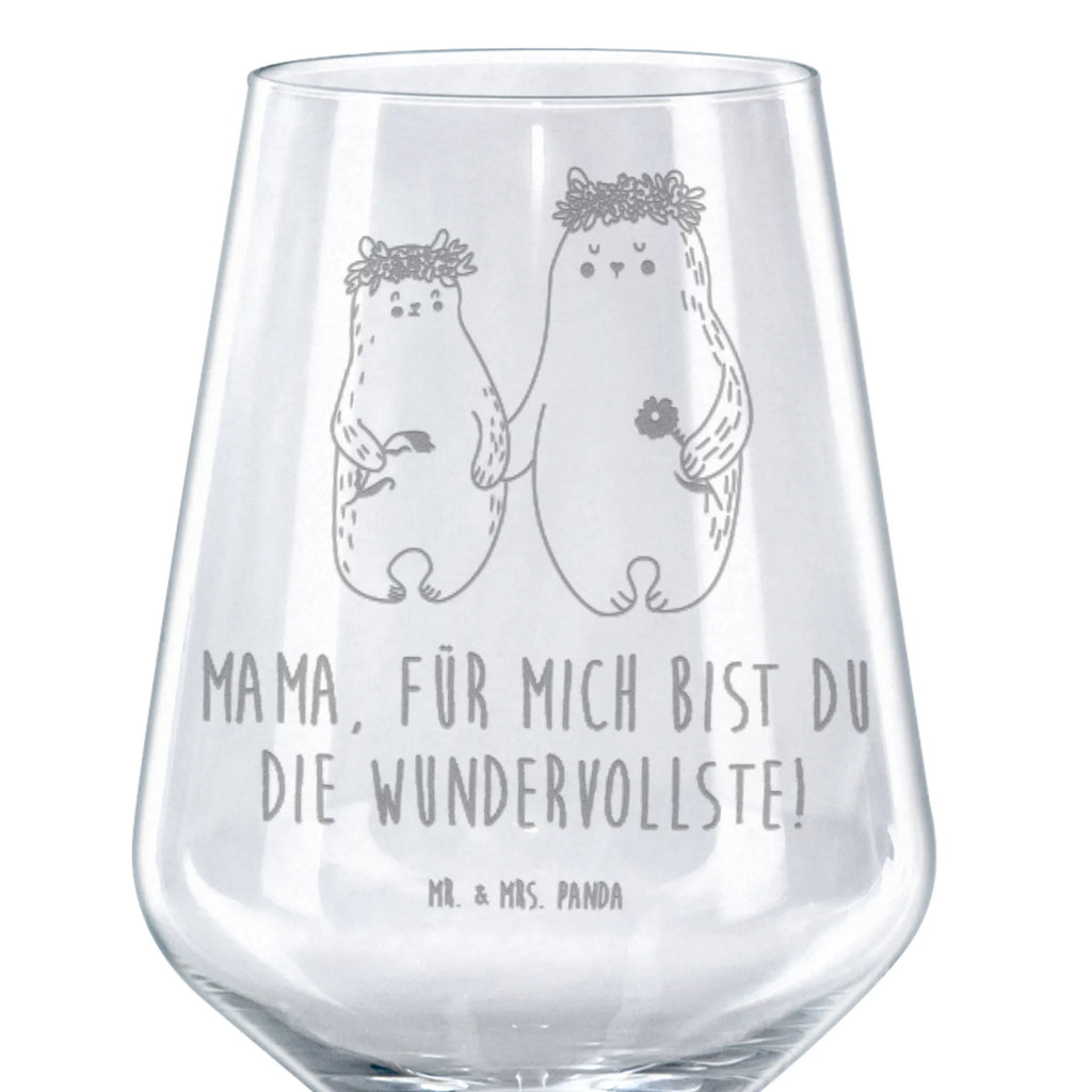 Red Wine Glass Bears with flower crown Family, Father's Day, Mother's Day, brother, sister, Mom, Dad, mom, family, children, favorite mommy, mommy, role model, bears, daughter, child, favorite person, gift mommy. mother's day, best mommy, world best mommy, Bear, daughters