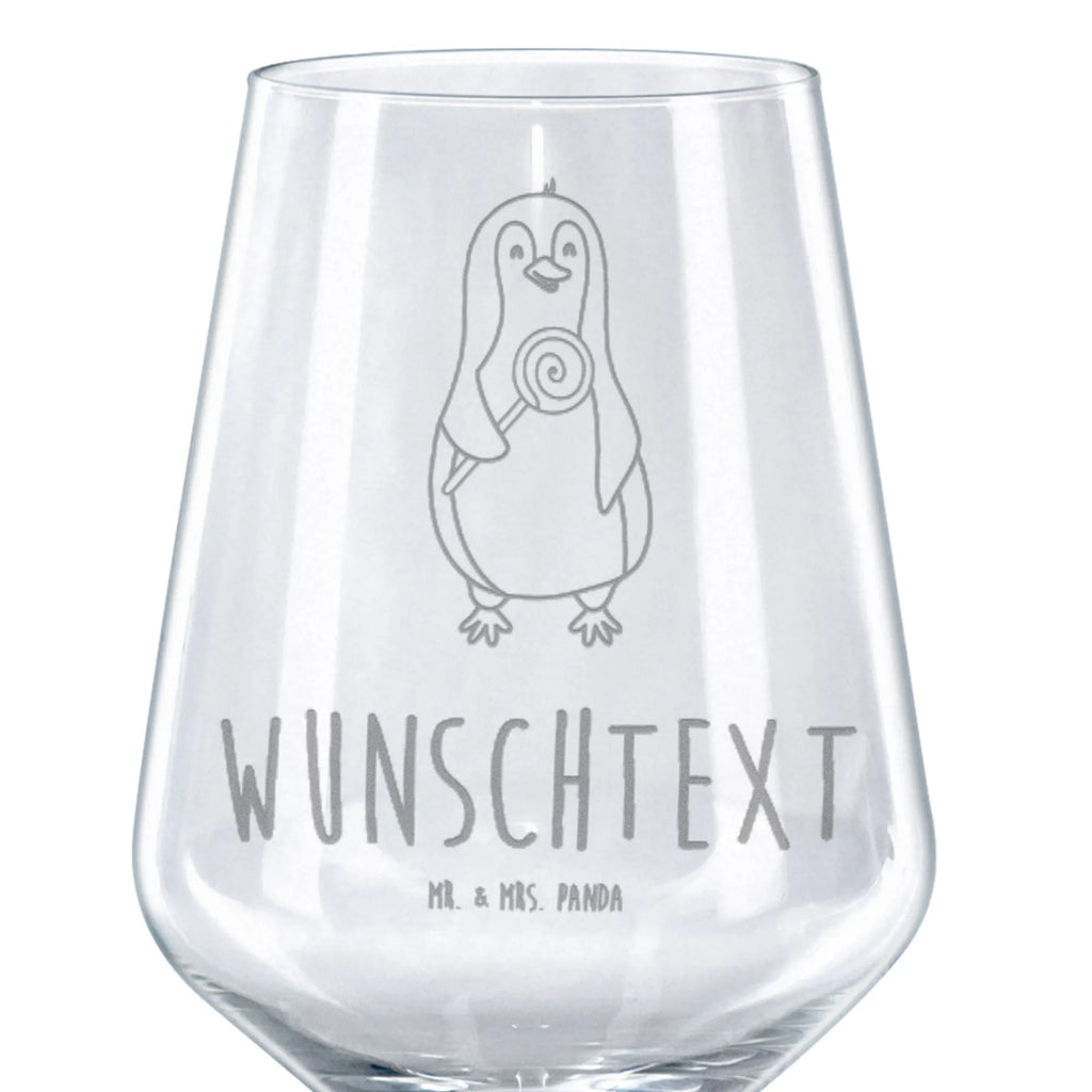 Personalized Red Wine Glass Penguin lollipop Penguin, North Pole, Winter, Penguins, slogan, candy, hoodlum, crook, rebel, penguins, lollipop, bullshit