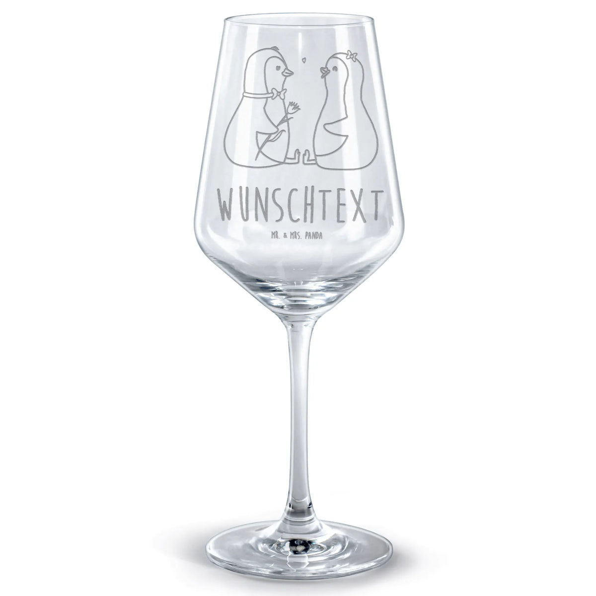Personalized Red Wine Glass Penguin pair Penguin, North Pole, Winter, Penguins, dream couple, love gift, lovers, wedding gift, penguin, proof of love, penguins, wedding day, engagement, great love, love, anniversary, wedding