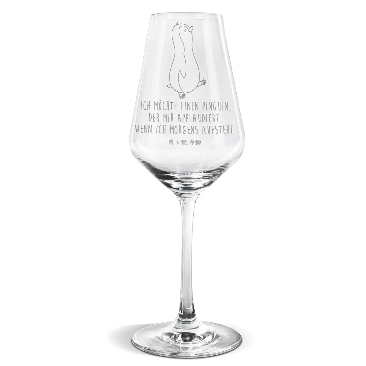 Weißwein Glas Pinguin marschieren Mr. & Mrs. Panda Weinglas, Weißweinkelch, Weinglas Für Weißwein, Weißwein Glas, Weißwein Kelch, Panda Weinglas, wein glas, Weinglas, Pinguin, Familie, Pinguine, Bruder, Schwester, Langschläfer, Frühaufsteher